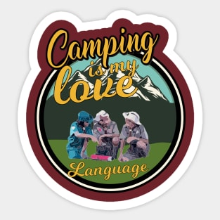 camp fire Sticker